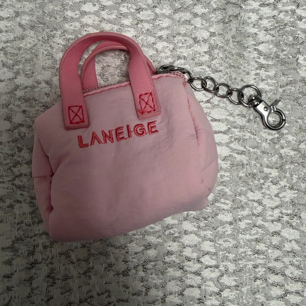 LANEIGE Light Pink Mini Bag Charm with Chain